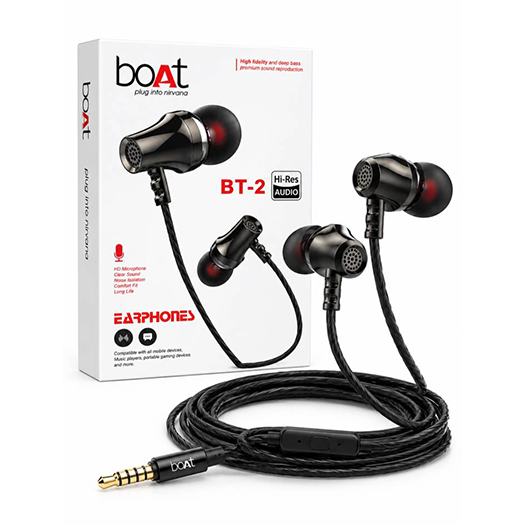 هندزفری با سیم boAt مدل B-2 با کابل کنفی و بیس تقویت شده