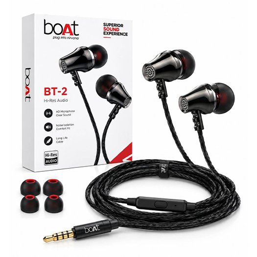 هندزفری با سیم boAt مدل B-2 با کابل کنفی و بیس تقویت شده